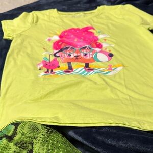 The Children's Place Bright Green Tee with Fun Graphic